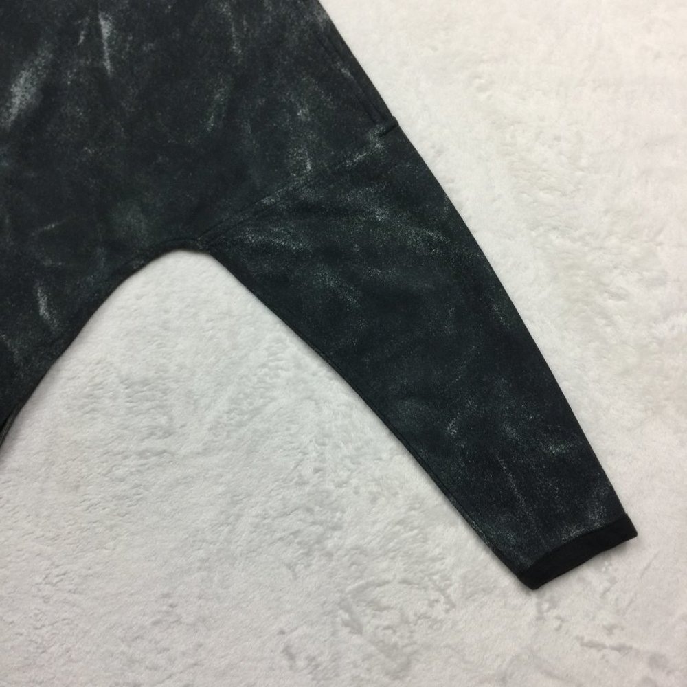 Like new! Adidas ID Sweatshirt L Black Gray Knit Tie Dye Side Slit Long Sleeve - Picture 7 of 11
